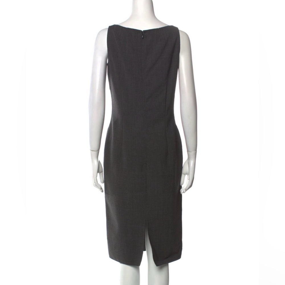 Michael Kors Grey Virgin Wool Midi Length Dress - Size M - Picture 4 of 5